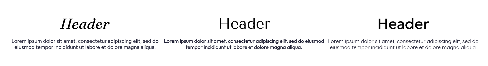 An image with sample typography pairings